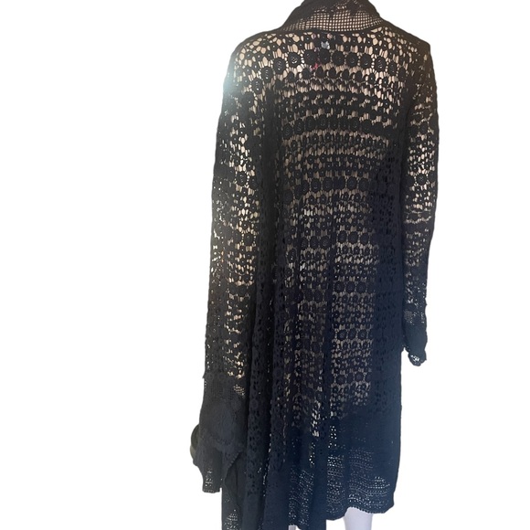 Johnny Was black boho lace cardigan jacket size large - Picture 9 of 12